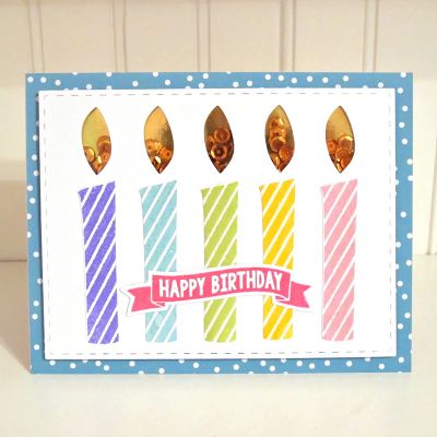 Birthday Candle Shaker Card
