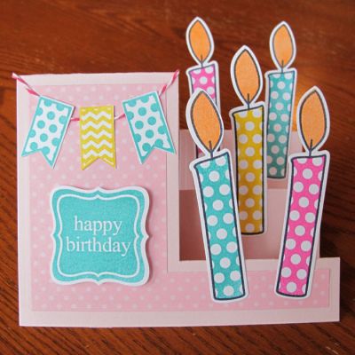 Step-Up Candle Birthday Card
