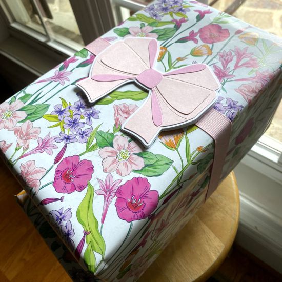 Make the Card the Bow
I made the Bow Fold-it Card the actual bow for the gift for a bridal shower.
