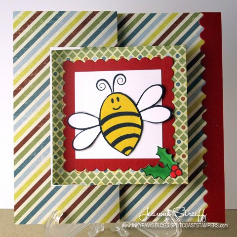 *Bee Jolly 
Paper from The Paper Loft
Keywords: hive4bees holly4Christmas Sizzix Square Flip-its