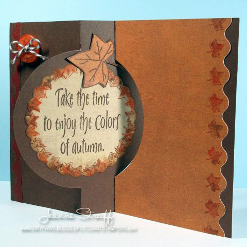 *Colors of Autumn inside
Colorbox Premium Die Inks - Tangerine, Chocolate, Licorice, Strawberry, Artichoke
Die cuts: Sizzix (Circle Flip its, Scallop Circle Framelits), The Stamps of Life (Wavy Border set)
Papers from The Paper Loft (Funkysaurus collection)
Keywords: leaves4fall, Sizzix, Circle Flip its, Scallop Circle Framelits, Wavy Border set