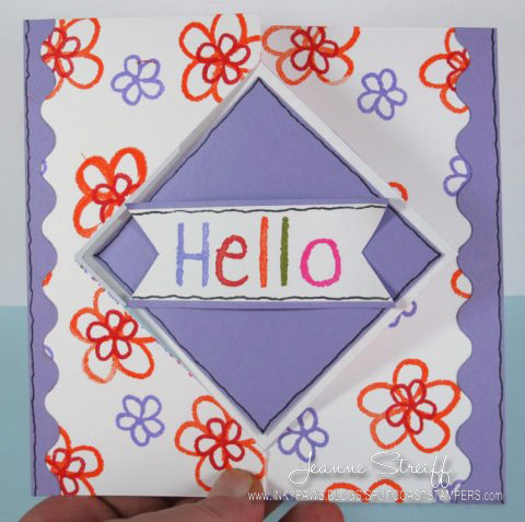 *Hello 
Colorbox Premium Die Inks - Tangerine, Grape, Strawberry, Guava, Artichoke
Die cuts: Sizzix (Square Flip its,  SquareFramelits), The Stamps of Life (Wavy Border set)

Keywords: crayonletters2stamp Tangerine Grape Strawberry Guava Artichoke Wavy Borders Sizzix