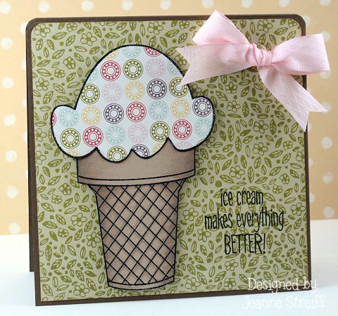 Ice Cream!
The ice cream scoop and cone were paper pieced. 
Keywords: scream4icecream
