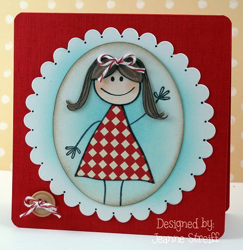 Sweet Hello
Her dress was paper pieced with paper from Echo park. All dies from Sizzix
Keywords: kids2love, Sizzix