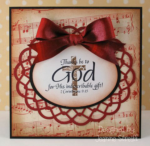 Thanks Be to God
Die cuts made with a Sizzix eclips and the Basic Shapes cartridge.
Keywords: Christmas4him