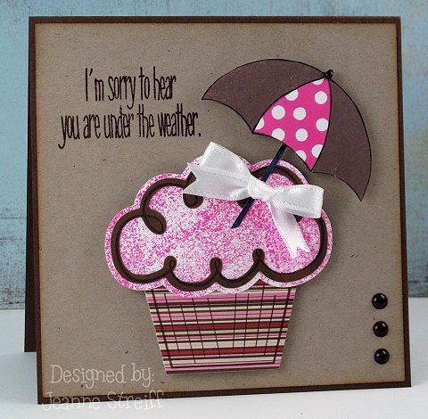Get Well Cupcake
I used the the Cupcake die dies set and happyBday2you for my cupcake along with the umbrella and sentiment from umbrella4you for my card. 
Keywords: umbrella4you, happyBday2you, Cupcake dies, Chocolate Premium Die Ink, Guava Premium Die ink