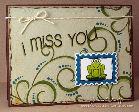 *Miss You
Keywords: postage2stamp sign4froggy swirls2build Premium Dye Ink Sky Artichoke Cornflower