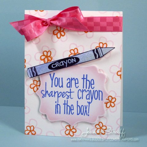 Sharpest Crayon
Keywords: crayons2stamp words4crayons Sizzix, Colorbox Premium Die ink