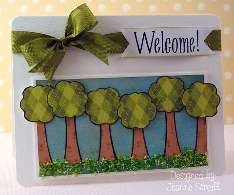 Welcome to the Neighborhood!
The trees were Paper Pieced with papers from Basic Grey. I used Meadow Flower Soft for the grass.
Keywords: houses4fun