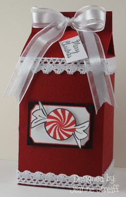 Christmas Box
I use the Sizzix eclips Albums, Boxes and Bags cartridge for my box and Sizzix Framelits dies for my tag and frame for the candy decoration. 
Keywords: candy2share, Sizzix, Framelits, eclips