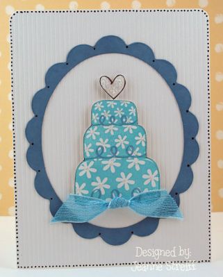 Blue Love Cake
I used Vivid inks for my cake. Frame die is from Sizzix.
Keywords: cake2build