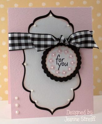For You
I used branches4flowers and Sizzix's new Framelit Scallop Circle dies. The bigger background frame was cut with a Sizzix eclips (Basic Shapes cartridge)

Ink: Clearsnap Colorbox Premium ink (by Stephanie Barnard)- Licorice
Keywords: branches4flowers Sizzix clearsnap