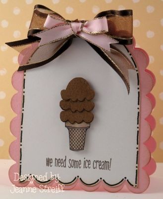 Need Ice Cream!
I used a Sizzix Scallop tag die for my card. 
Keywords: scream4icecream