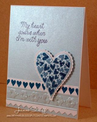 *My Heart Soars
Keywords: hearts2diefor, Heart Framelits, Scallop Heart Framelits, Chevron Die set, Sprinkles! Glitter, Clearsnap, Cornflower