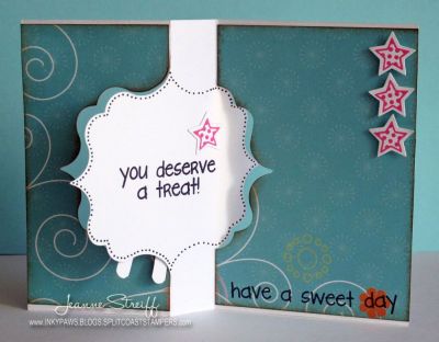 Sweet Day inside
I used the Fancy Labels Flip-its and Fancy Labels Framelits along with the pops2eat set to create my card.
Keywords: pops2eat Premium Dye Ink Sizzix Flip-its