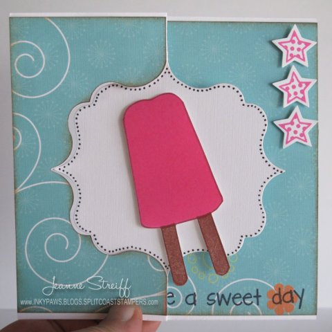 Sweet Day 
I used the Fancy Labels Flip-its and Fancy Labels Framelits along with the pops2eat set to create my card.
Keywords: pops2eat, Premium Dye Ink, Sizzix, Flip-its