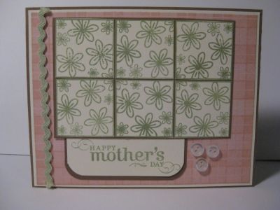 Happy Mother's Day 
I made this yesterday for a co-worker. She needed one for some reason 2 months after Mother's Day.  
You can see details on my blog at www.kristinscraftcorner.blogspot.com
