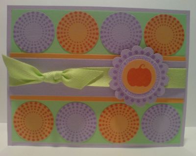 Halloween
This card incorporates the new stamp set as well as last months one. 
Keywords: Thanks2Fall Oct o9