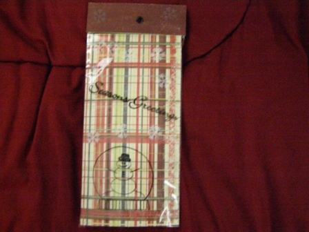 Teacher goodie bag
Here I used the snow globe, snowman, and flakes stamped in Staz-on Ink on a plastic scrapbook packaging. TFL
