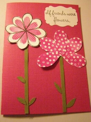 Friend card
Used the butterfly wings to make a large flower. Sentiment from the creations2fill stamp set.
