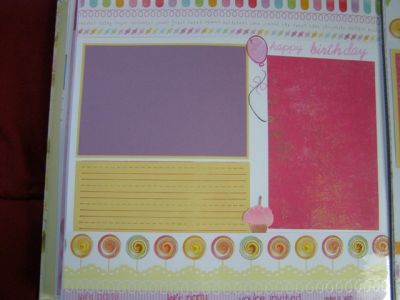 A scrapbook page for a friends baby album
I made a pre-made baby scrapbook for the baby's first year. This is the party page.
