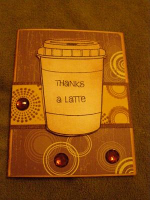 A thanks a latte card
Keywords: coffee4two