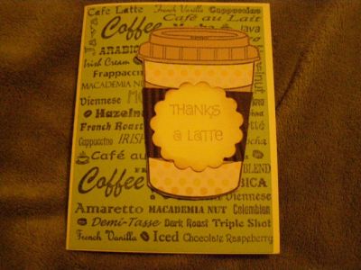 Thanks a latte card
Keywords: coffee4two