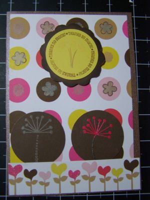 Thank you card
American Crafts paper, fiskar squeeze punches. TFL
