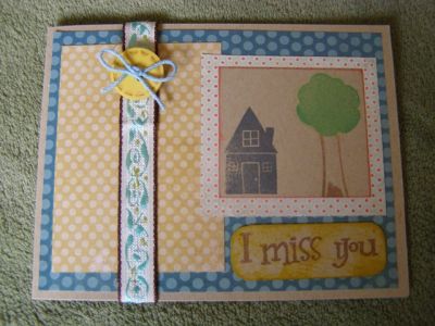 Miss you card
