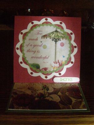 Thank you easel card
