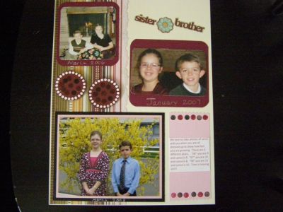 Scrapbook LO for DD scrapbook
This LO goes in the section about my Daughter and her brother.
