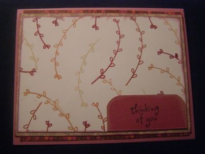 Thinking of you card
I used the stem to make my own patterned paper. TFL
