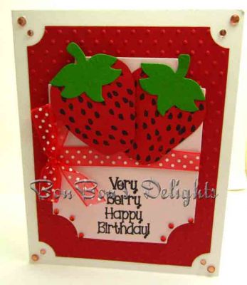 A Very Berry Birthday
Love the Strawberries!! They created a sweet birthday card.  It is sized 4.25" x 5.50".
