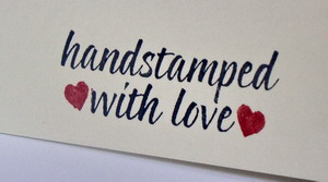 handstamped with love
Signature on back of i <3 u card.
Keywords: stamped4you