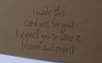 Save it forever and ever!
Signature stamp on back of Call Me card!
Keywords: stamped4you