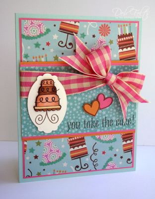 You take the cake!
Love these happy colors!  Looks like a party!
