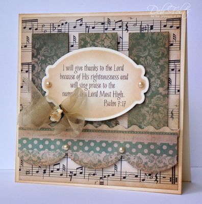 Give Thanks and Sing!
These are both actually Christmas papers, but they make a nice any-day card used this way!
Keywords: praise4Him