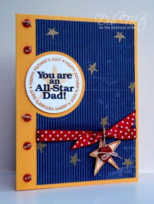 All-Star Dad!
This striped paper is actually the reverse of a St. Patrick's Day print...I just added gold embossed stars.
Keywords: all4dads