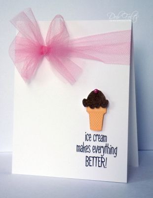 Everything's Better!
This is one of those shiny hard chocolate covered vanilla cones!  I stamped it with Rich Cocoa, then covered it with Glossy Accents.
