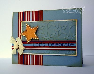 Rustic July 4th Invitation
A very simple textured card for this month's challenge, "tempting textures."  Kept it very simple so the texture would really show.
Keywords: stars4you patriotic, TSOLD10