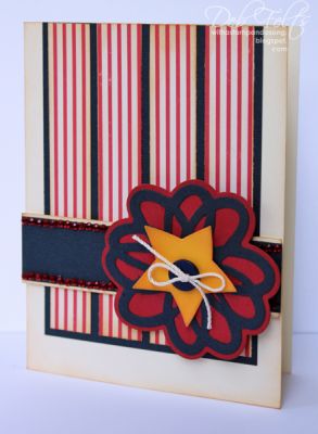 Stars, stripes and a doodle flower
