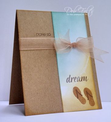 Summer Dreams
This card was inspired by a card by Michelle Zindorf.  She uses a brayer technique, although I sponged mine.
