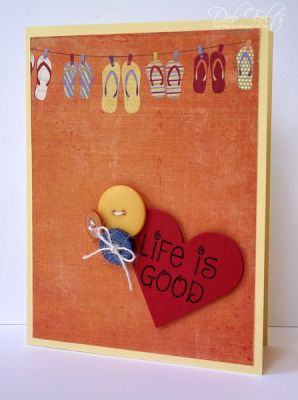 Life is Good!
Reminds me of all the shoes piled up at the front door when we were living in Hawaii!  Loved that!
