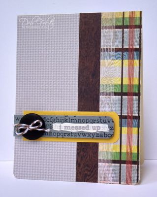 I messed up!
I used some white paint to simulate white-out on this masculine card.
Keywords: type4background