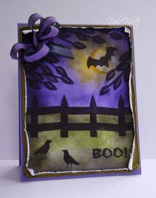 Boo!
A sponged, distressed spooky scene for Halloween!
Keywords: solids4Halloween