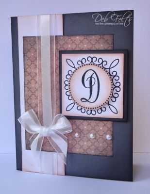 D is for Deb
A monogram card using some 7 gypsies paper and Tim Holtz distress ink.

