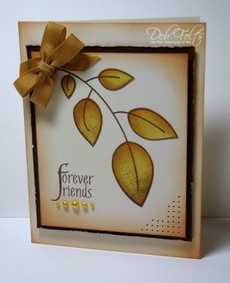 Forever Friends
Paper-pieced leaves shaded lightly w/ Copics and distress ink.
Keywords: friends4ever