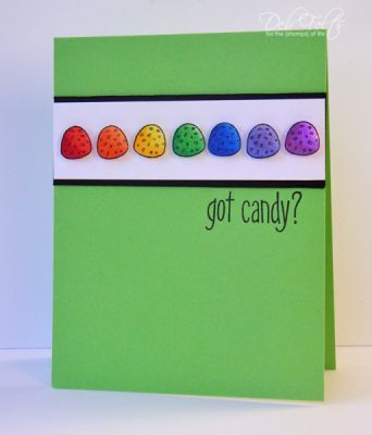 Got Candy?
A rainbow!  You can't see their crystal-sugary goodness (glittery embossing powder!).
