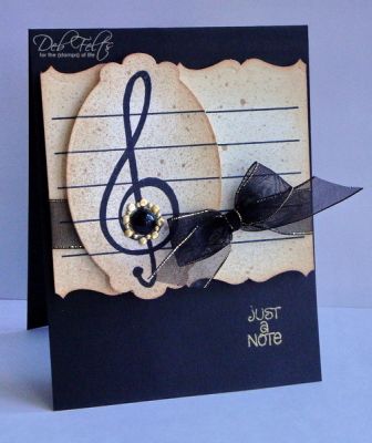 Just a Note
Could NOT resist, since music is such a huge part of Christmas, making this score using the lines from invite2create with the sentiment from minis4circles.  The treble clef was free-handed with the brush tip of a black copic marker.
Keywords: invite2create