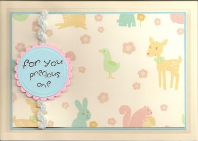 Precious Boy
Another baby card using the fantastic freebie Stephanie gave us with this month's set. Thanks Stephanie!
